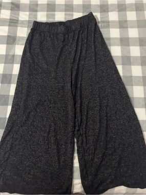 Forever 21 Black Speckled Wide Leg Track Pants